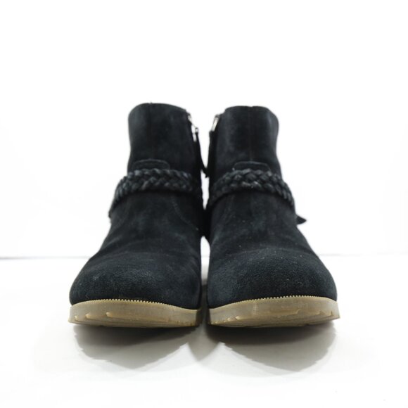 TEVA Delavina Black Suede Leather Braid Buckle Ankle Boots - 10 - Picture 2 of 7